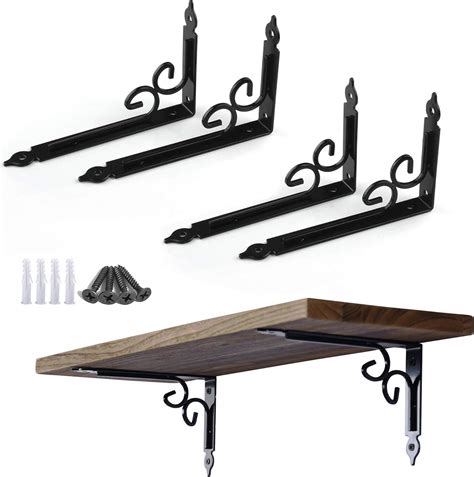 ornate metal shelf brackets|10 inch decorative shelf brackets.